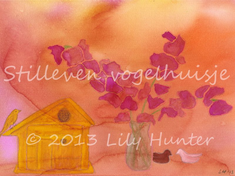 Stilleven vogelhuisje